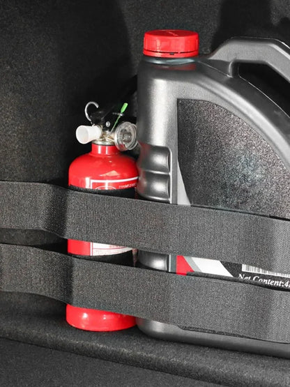 Car Trunk Storage Belt – Nylon Fire Extinguisher Strap Loop for Organizer, Black Auto Accessories