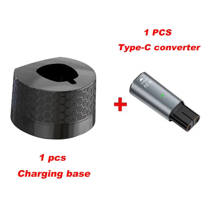 Type-C Wall Mounted Charging Base Holder – Compatible with Philips OneBlade QP2520/QP2530/QP2620/QP2630 Hybrid Electric Shaver Charger Dock & Storage Stand