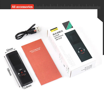 40M/60M Mini Smart Laser Distance Meter | Portable USB Rechargeable Infrared Rangefinder