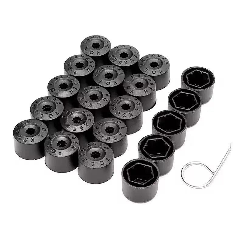 VW Wheel Bolt Caps - 20PCS Tire Screw Covers for Jetta, Golf, Polo & Tiguan Models