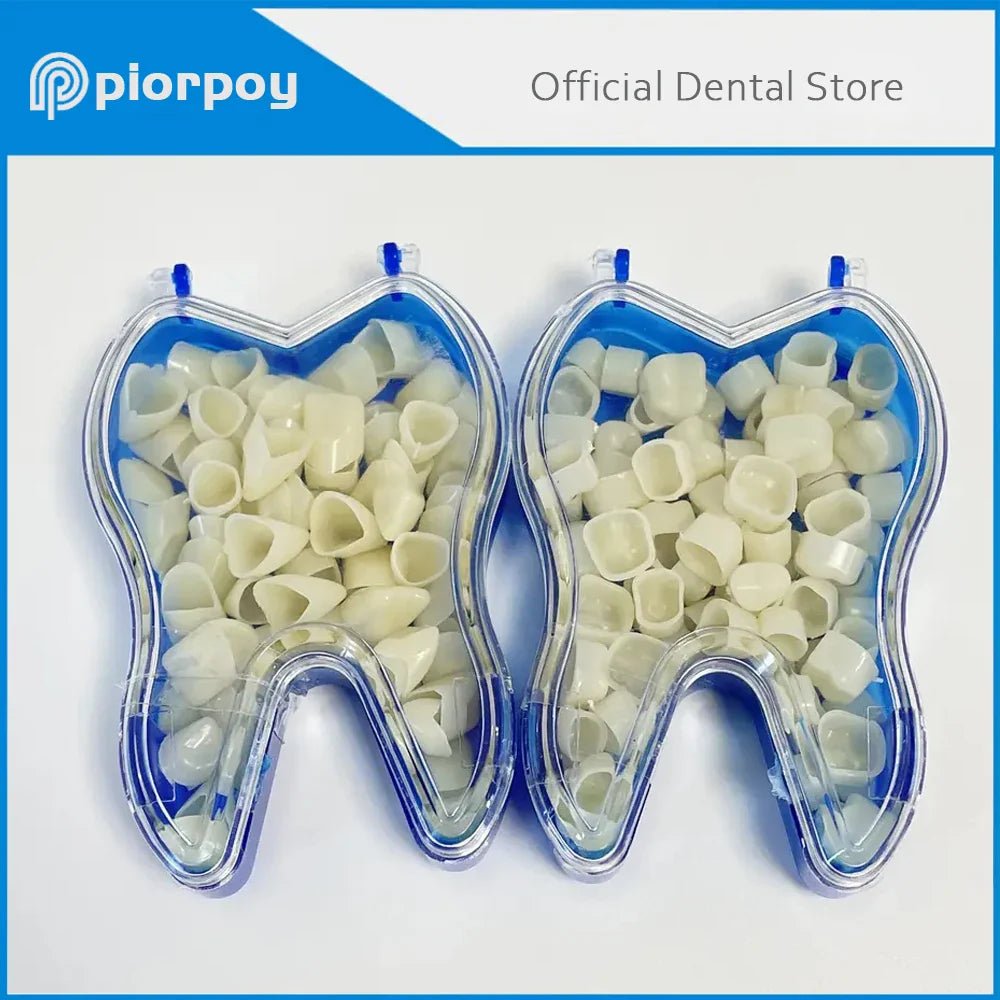 PIORPOY 50 Pcs Dental Temporary Crown Kit – Anterior & Molar Veneers, Tooth Whitening Tools for Dentistry