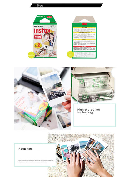 Fujifilm Instax Mini White Edge Film – 10/20 Sheets for Mini 11, 9, 8, 25, 50s Instant Cameras