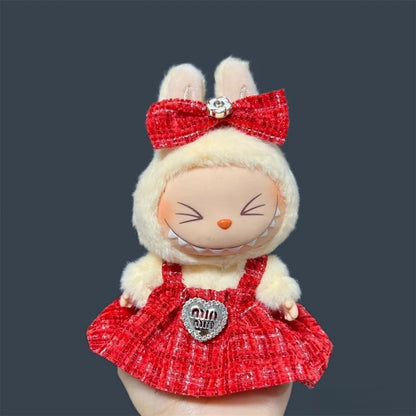 17cm Labubu Plush Doll Skirt — Adorable Skirt Set for DIY Clothes & Accessories Gift