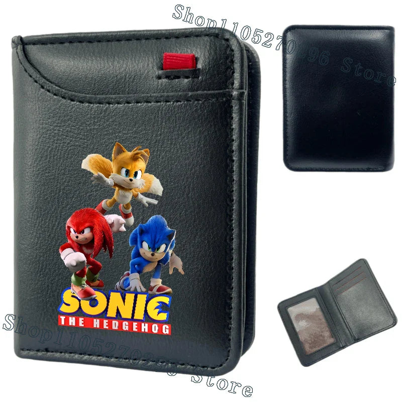 Sonic & Shadow Cartoon Wallet – Anime Multi-Card Vertical Holder, Portable Slim Card Pack, 2026 New Fashion Gift Wallet