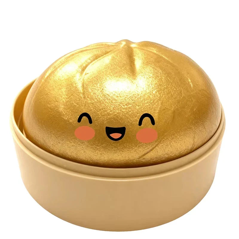 Simulation Dumpling Slow Rebound Stress Ball – Soft Squeeze Decompression Toy for Home, Office Decor & Birthday Gift for Kids & Adults