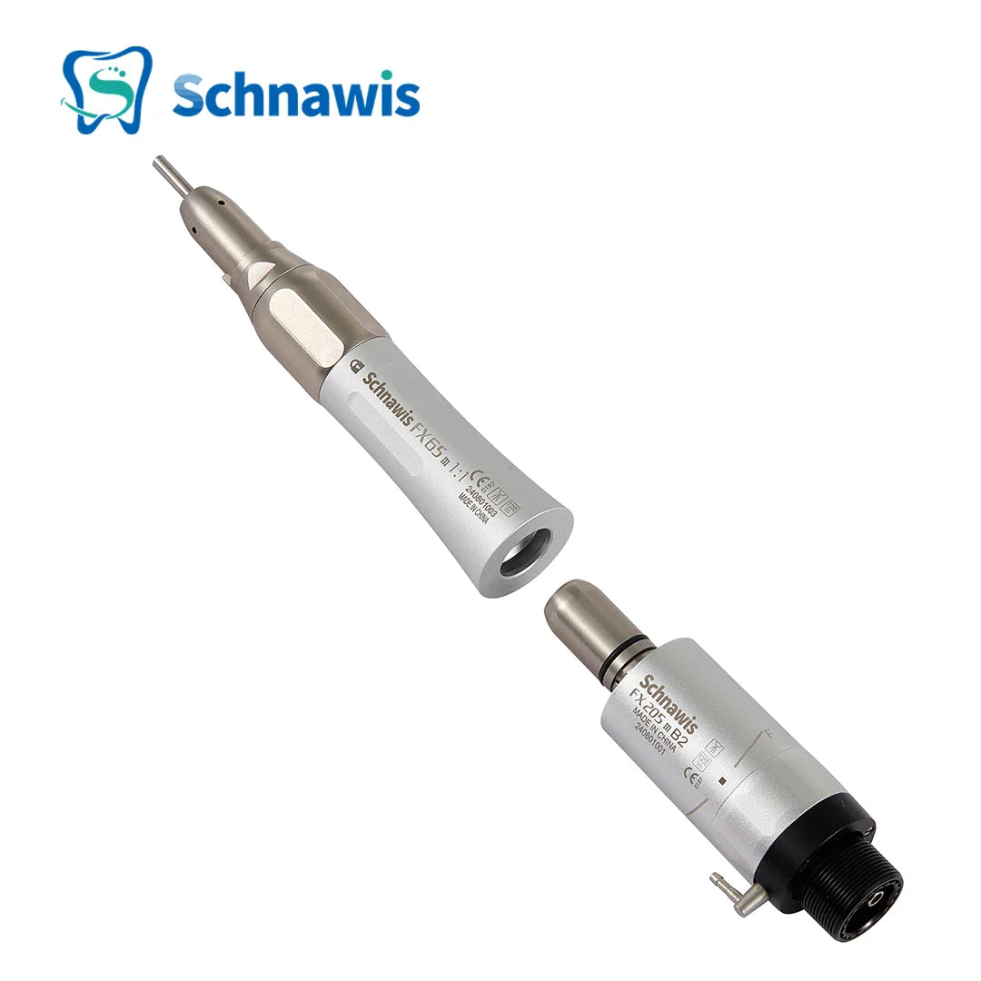 NSK FX25 FX65 1:1 Direct Drive Contra Angle — Low Speed Dental Handpiece for Polishing & Mini Head Dentistry