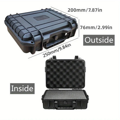 Waterproof Hard Carry Case Toolbox – Pre-Cut Foam Storage Organizer, Impact-Resistant Safety Protector for Hardware