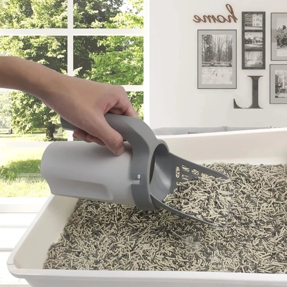 Cat Litter Shovel Scoop for Pet Filter Clean Toilet Garbage Picker | Self-Cleaning Cat Litter Box Accessory