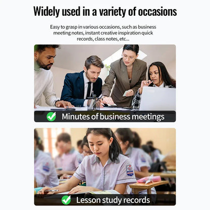 Digital Voice Recorder Pen — Professional Audio WAV Recording, Rechargeable Dictaphone & MP3 Player