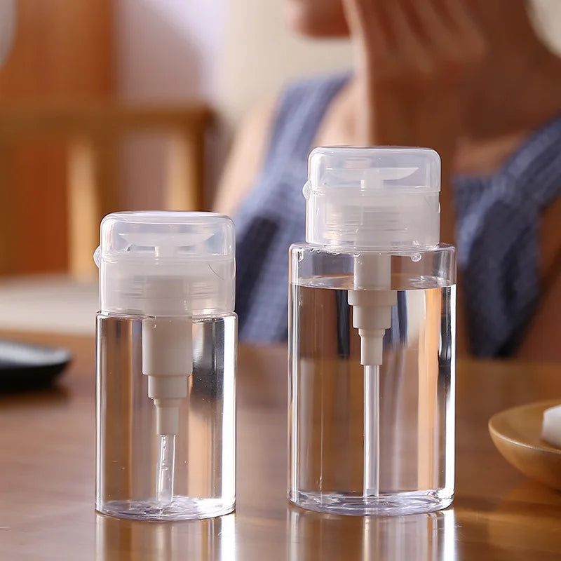 120/150/200ml Refillable Nail Pump Bottles – Empty Dispenser for Polish Remover, Cleaner & Manicure Tools