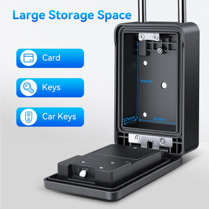 Camluxy Smart Key Box with Fingerprint & Digital Password – Secure Lockbox with IC Card and Combination Code Unlock