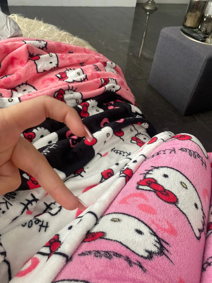 Y2K Hello Kitty Sanrio Pajama Pants – Women’s Anime Cartoon Sleepwear, Cozy Couple Home Trousers