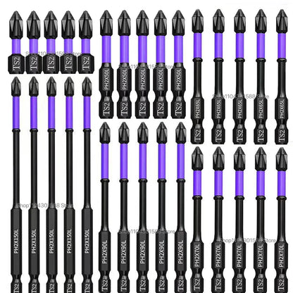 5–60PCS PH2 Magnetic Impact Driver Bit Set – Alloy Steel Cross Screwdriver Bits for Drill & Screw Driving Non-Slip Tool Kit