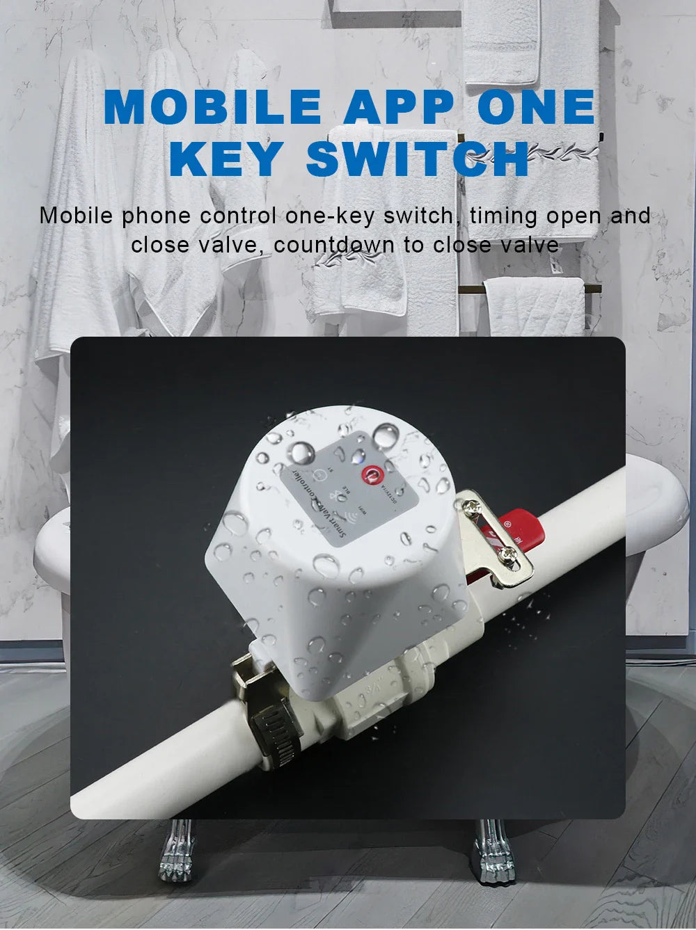 Tuya Zigbee Smart Gas & Water Valve Controller – WiFi Irrigation Timer Compatible with Alexa, Google Assistant, SmartLife