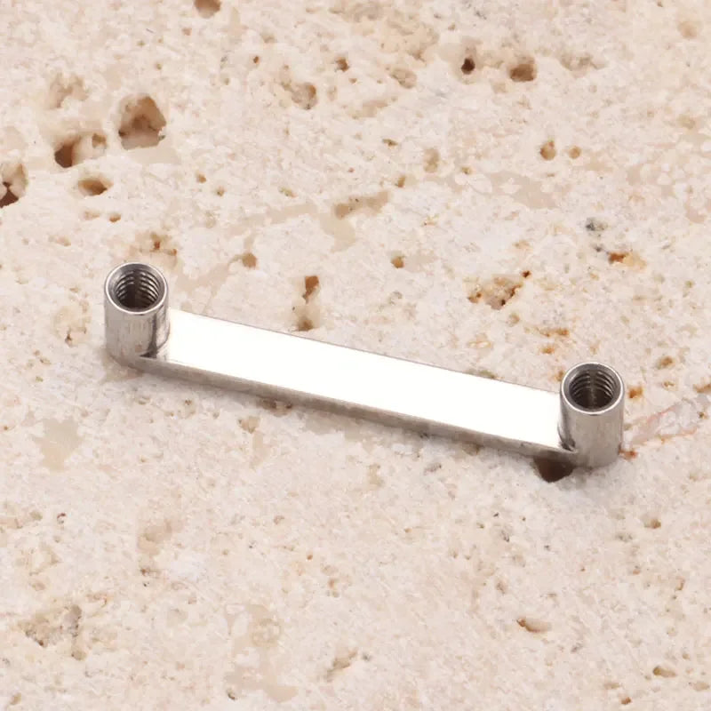 5pcs ASTM F136 Titanium Surface Barbells - 14G Implant Grade Internal Thread Dermal Skin Diver Piercing Jewelry