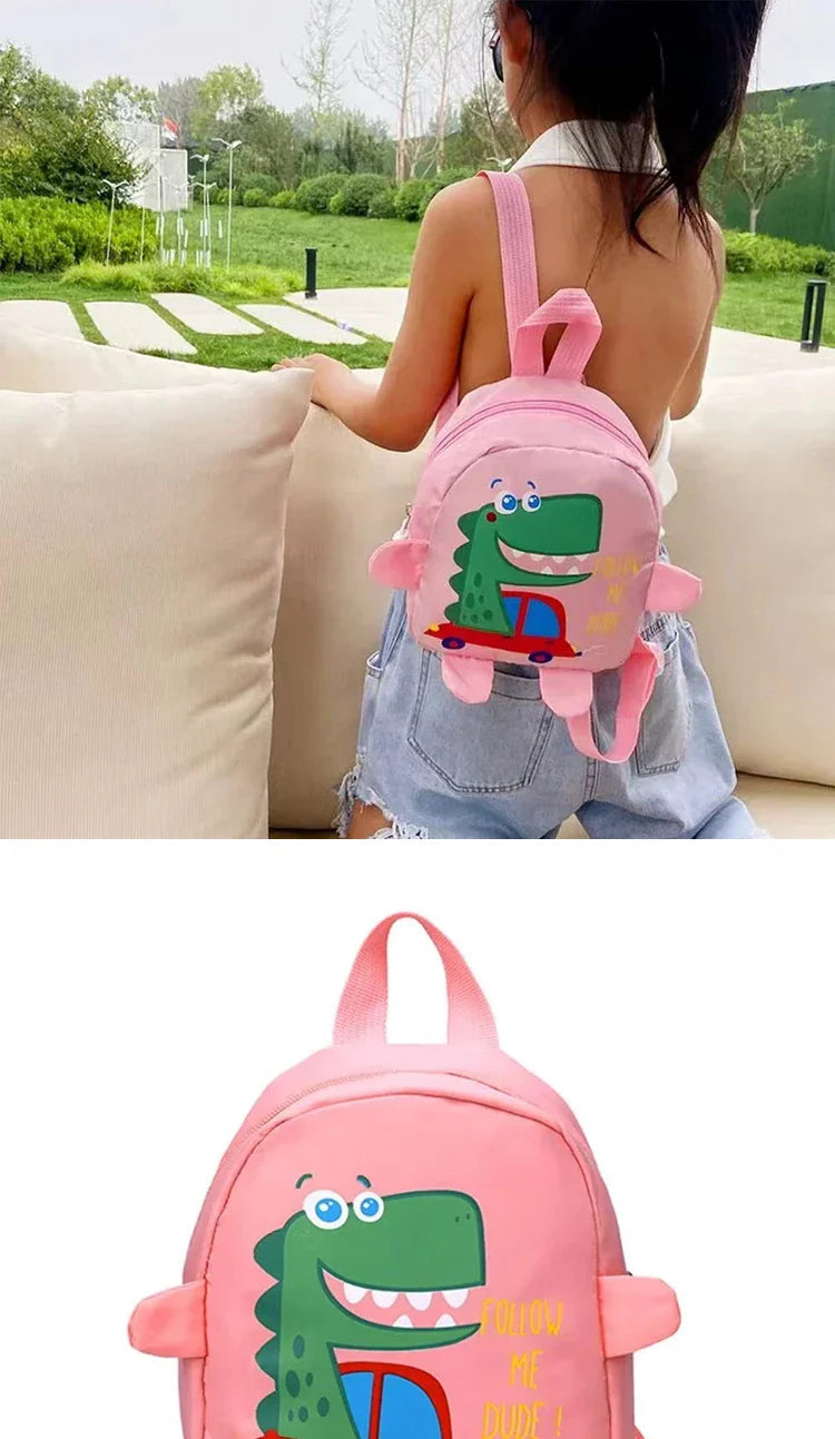 Cute Cartoon Dinosaur Kids Backpack – Anti-Lost Toddler School Bag for Kindergarten & Preschool