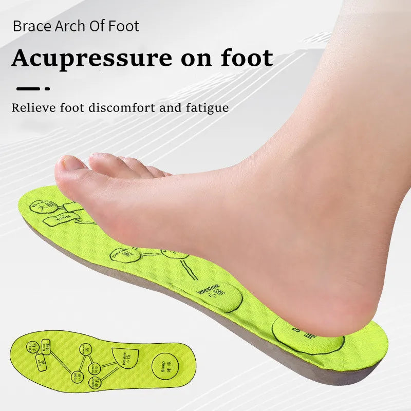 Acupressure Foot Insoles – Breathable Deodorant Sport Insoles for Shoes, Comfortable Running Sole for Men & Women