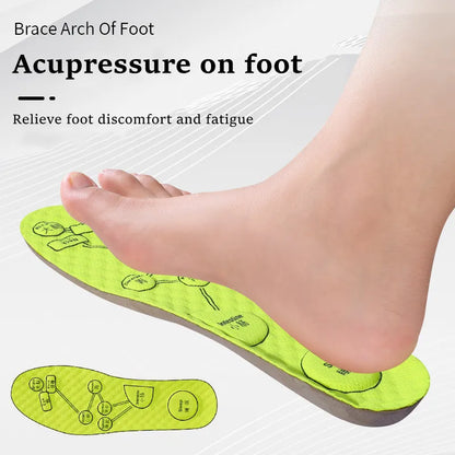 Acupressure Foot Insoles – Breathable Deodorant Sport Insoles for Shoes, Comfortable Running Sole for Men & Women