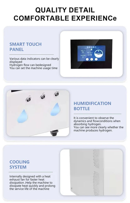 Medical 3000ml Hydrogen Water Generator & Inhalation Machine — H2 O2 HHO Double Outlet Breathing Device