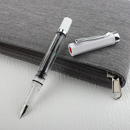 3059 Piston Fountain Pen – High-Quality Transparent Resin with EF/F Nib (0.38/0.5mm) for Business & Gift