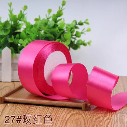 Silk Satin Ribbon Roll - 22M Craft Ribbon for DIY Bows Gift Wrapping Wedding Party Decorations in 6mm to 50mm Sizes
