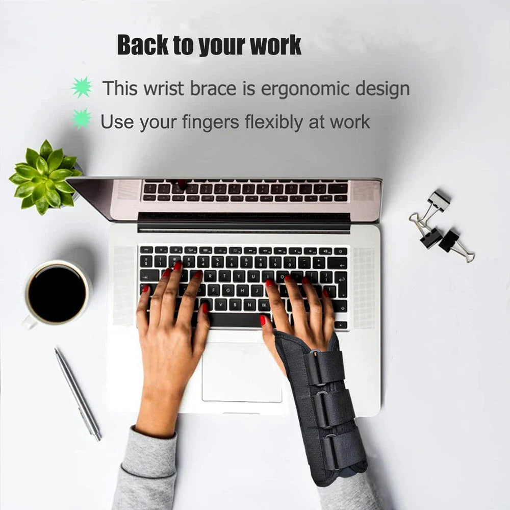 Adjustable Wrist Brace for Carpal Tunnel Relief — Night Support with Splints for Injury, Pain, Sprain, and Tendonitis