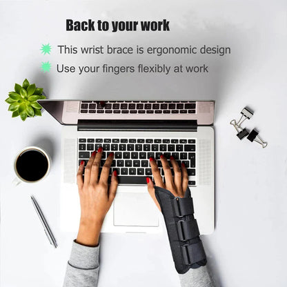 Adjustable Wrist Brace for Carpal Tunnel Relief — Night Support with Splints for Injury, Pain, Sprain, and Tendonitis