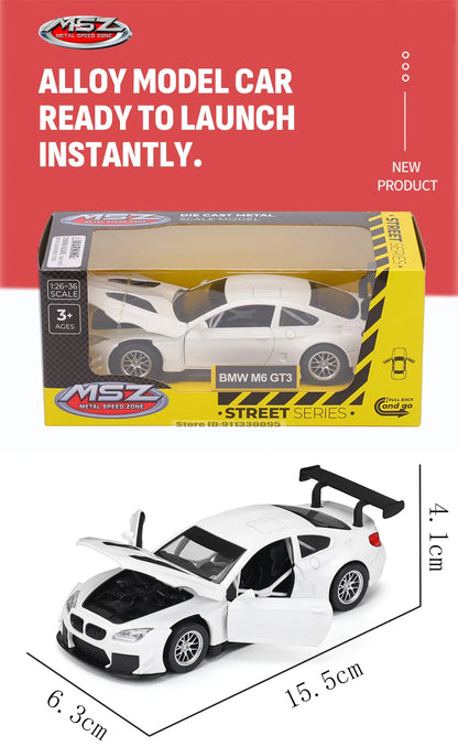 MSZ 1:32 Die-Cast Car Model — Porsche 911 GT3 RS, Audi, BMW & Nissan Alloy Toy Collectible, Decorative Gift for Kids & Adults