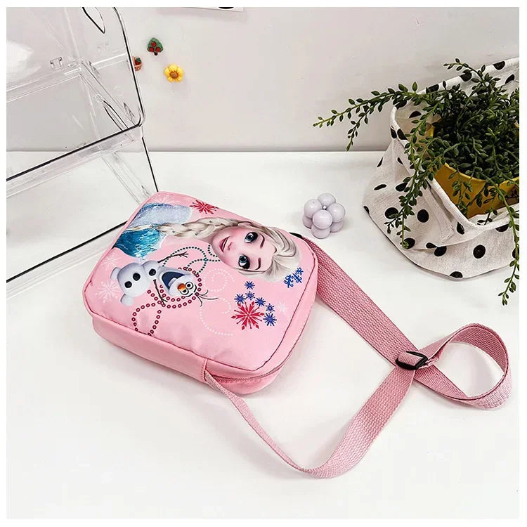 MINISO Disney 2024 Princess Series Crossbody Bag – "Frozen 2" Elsa & Sophia Cartoon Shoulder Bag, Girls Casual Fashion Handbag