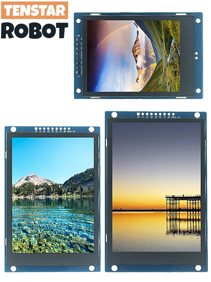 TENSTAR ROBO SPI TFT LCD Display Module – 2.4/2.8/3.5 Inch 240x320 & 320x480, 5V/3.3V PCB Adapter, ST7789V/ST7796S