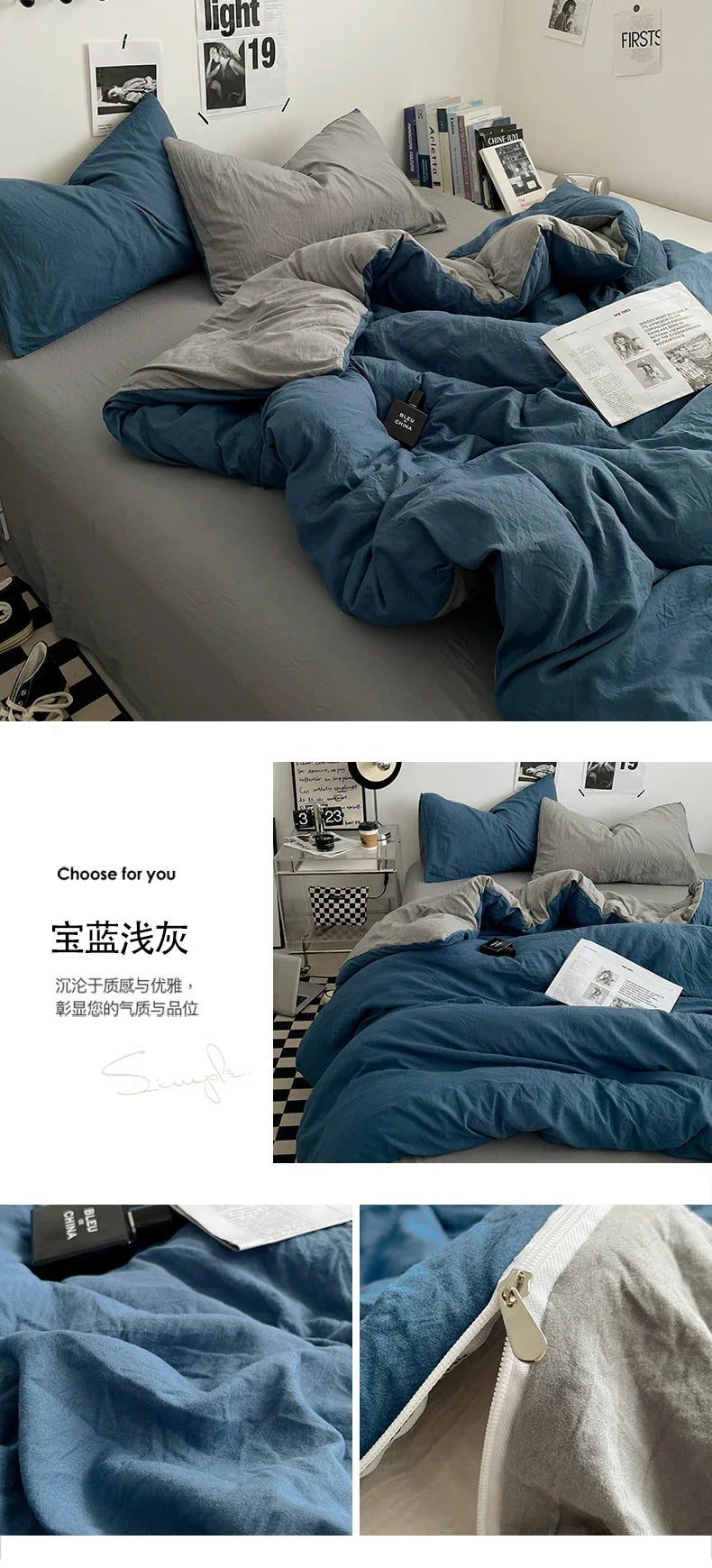 Bedding Comforter Set – Duvet Cover & Bed Sheets with Pillowcases for Queen/King Bed, Edredones de Cama