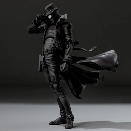 Sentinel Peter Parker Action Figure – Spider-Verse Noir PVC Collectible, Movable Miles Parker Figurine