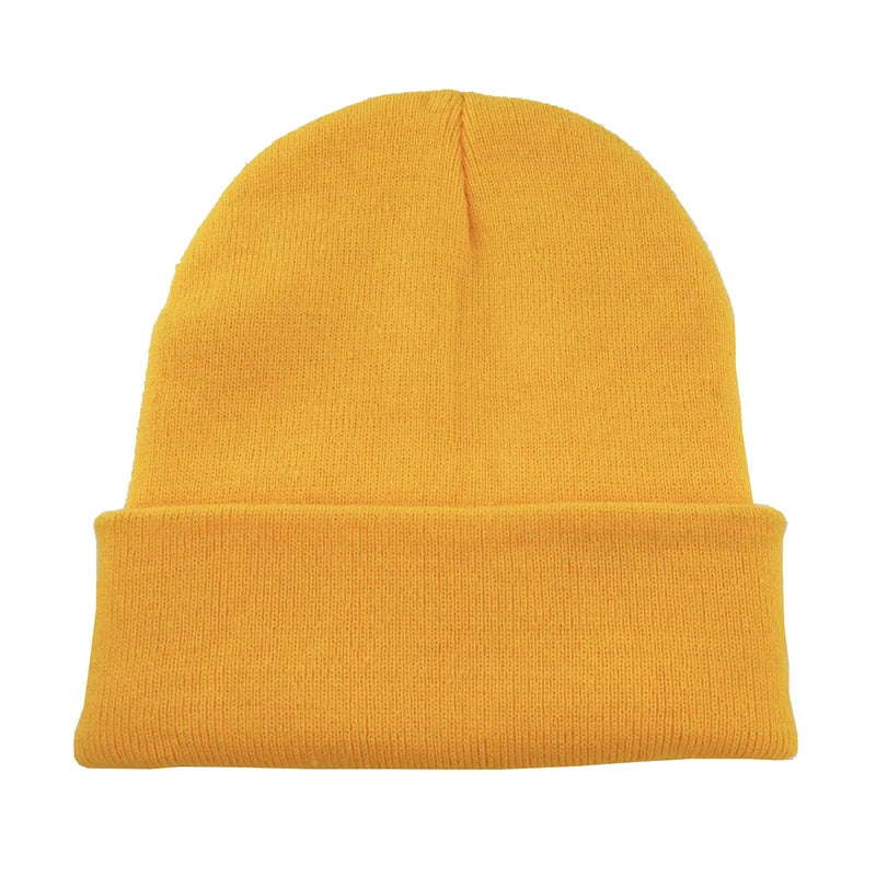 Cute Puppy Embroidered Knitted Hat - Yellow Ear Protection for Autumn & Winter - Warm & Versatile Beanie