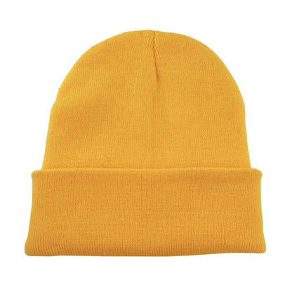 Cute Puppy Embroidered Knitted Hat - Yellow Ear Protection for Autumn & Winter - Warm & Versatile Beanie