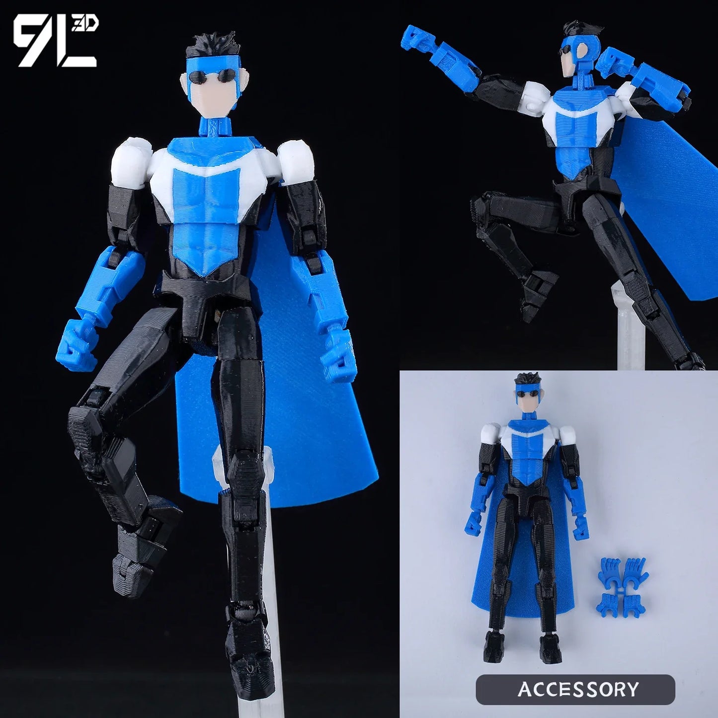 9L3D Lucky13 T13 Action Figures — 3D Printed Deadpool, Wolverine, Batman, Spider-Man & Venom Anime Model Toys, Collectible Gift