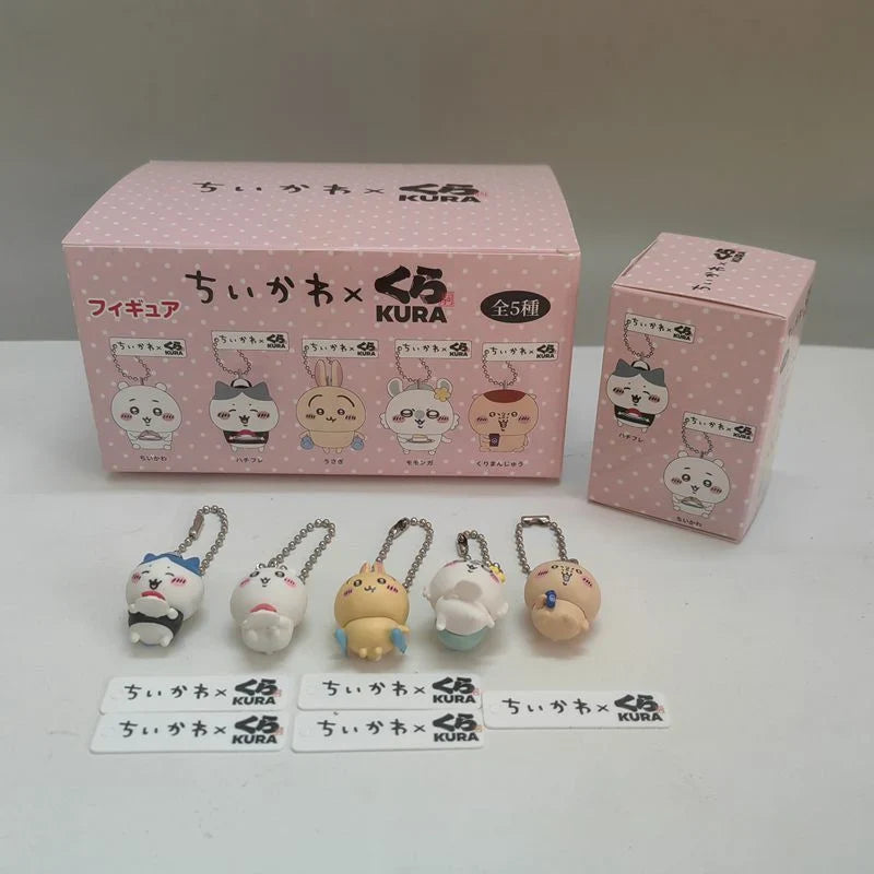 Chiikawa Random Figure Keychain Set – Cute Usagi, Hachiware, Momonga & Kurimanju Collectible Toy Gift for Kids