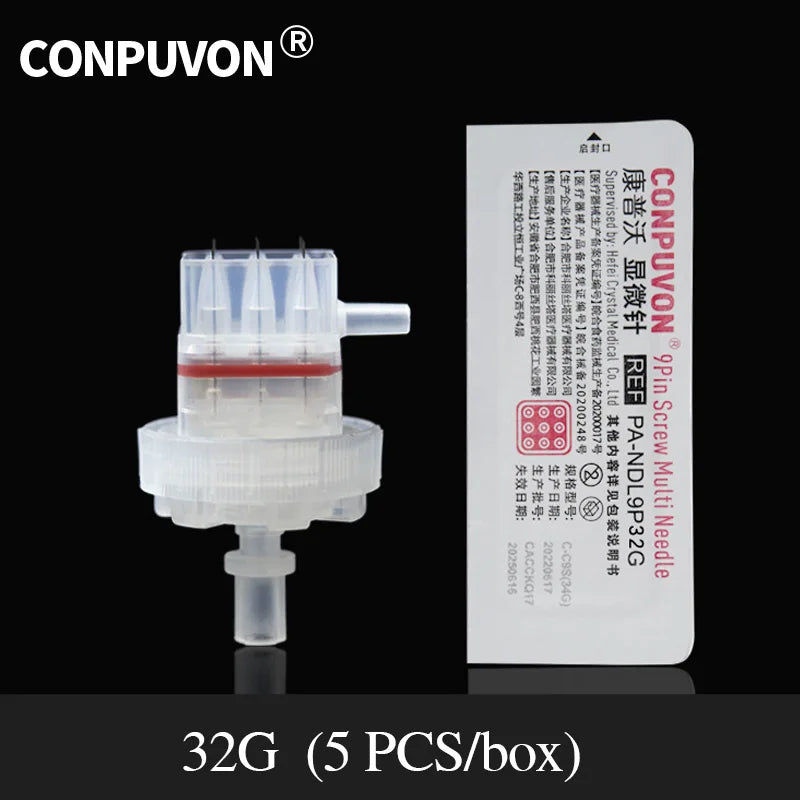 32G/34G Medical Disposable Nine-Needle Head – Pain-Free Ultra-Fine Connection for Beauty Machines
