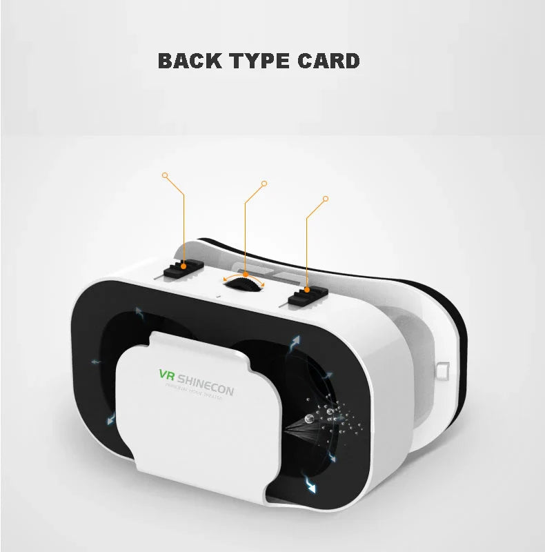 Shinecon 3D VR Headset – Virtual Reality Glasses with Helmet Lenses for Smartphones
