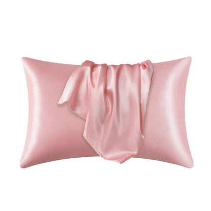Silk Satin Pillowcase — Hair & Beauty Friendly Pillow Cover, Comfortable Home Decor for Standard/Queen, 1PC