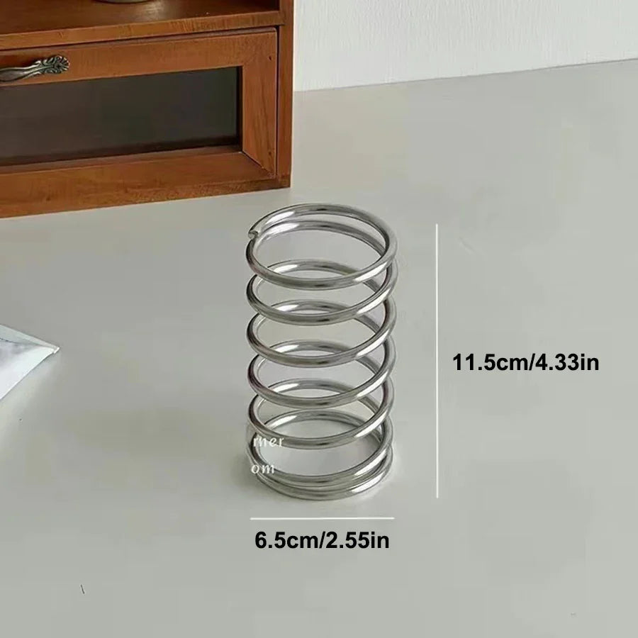 Stainless Steel Toothbrush Holder – Metal Bathroom Storage Rack for Toothpaste, Makeup Brushes & Home Decoration