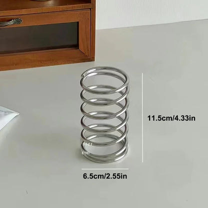 Stainless Steel Toothbrush Holder – Metal Bathroom Storage Rack for Toothpaste, Makeup Brushes & Home Decoration
