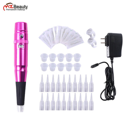 Permanent Makeup Rotary Tattoo Pen – Eyebrow & Lip Machine, Microblading & Piercing Gun PMU Kit