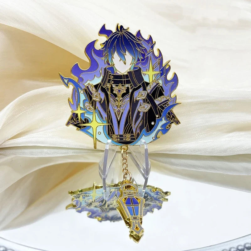 Honkai Star Rail & Genshin Impact Metal Brooch Pins - Cyrene Phainon Flins Columbina Kawaii Cosplay Badges Fan Gift