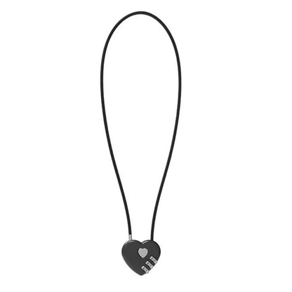 Love-Shaped Heart Code Padlock – Wedding Gift with Password Lock, Long Wire Rope for Trolley Case & Security