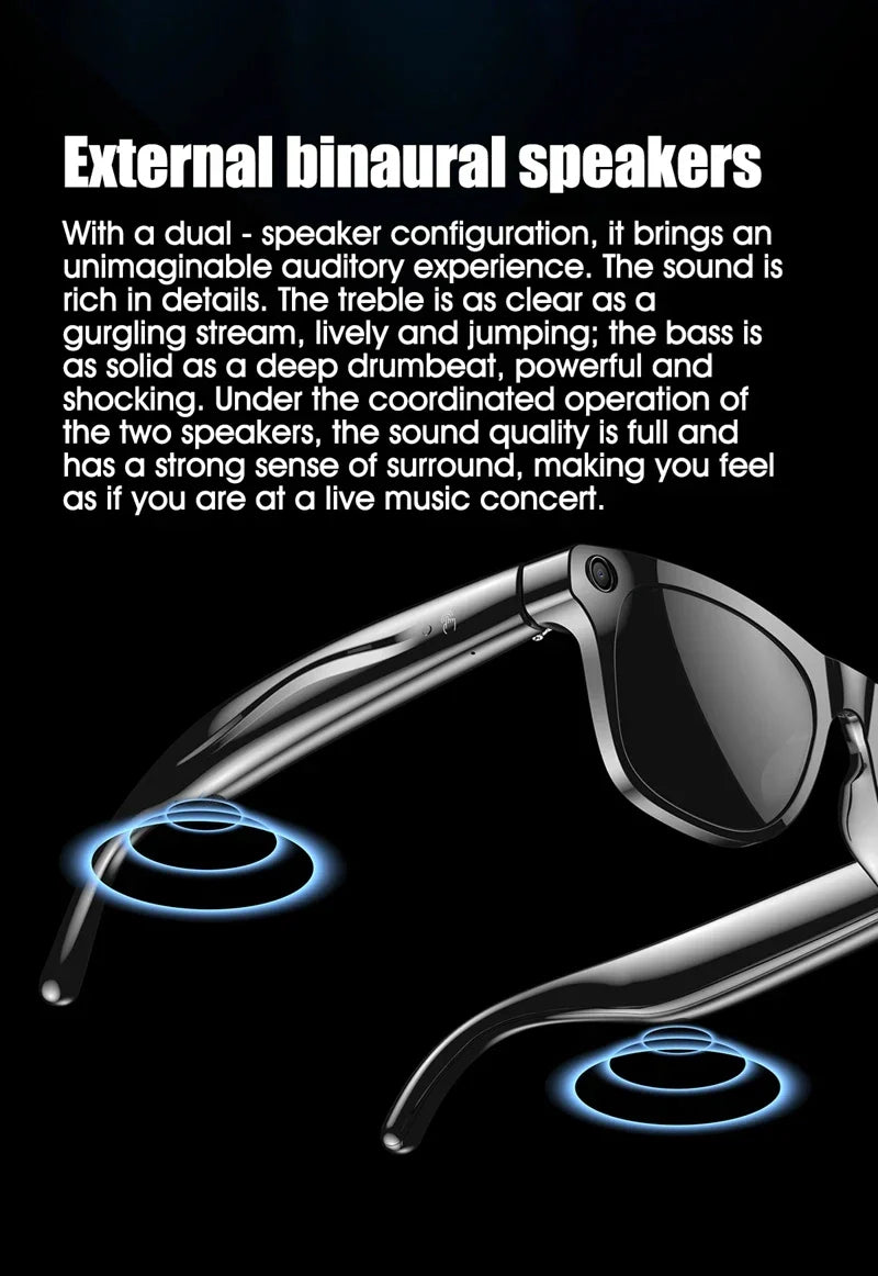 OPPO AI Smart Glasses — Ultra-Clear Camera, Touch Control, Bluetooth Calling, Video & Music Player Sport Sunglasses