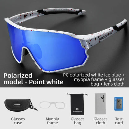 ROCKBROS Polarized Sports Sunglasses — UV400 Cycling Glasses for Outdoor Hiking, Golf & Camping