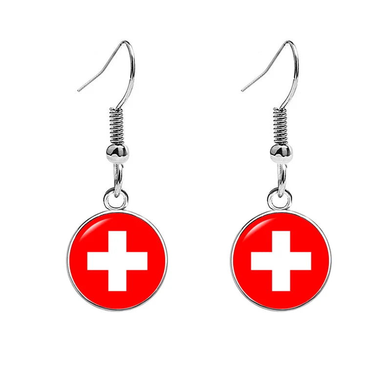France National Flag Earrings - Multicolor Country Flag Jewelry for Women, Travel Pride & Celebration Gifts