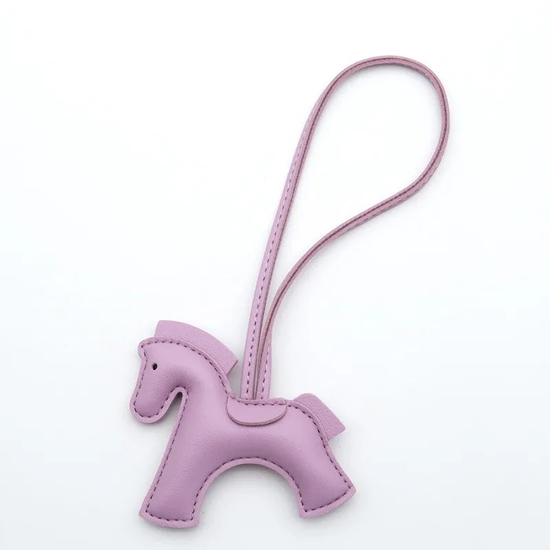 Fashion Horse Keychain - PU Leather Horse Charm for Car Keys, Handbags & Gifts