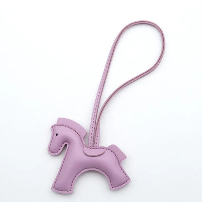 Fashion Horse Keychain - PU Leather Horse Charm for Car Keys, Handbags & Gifts