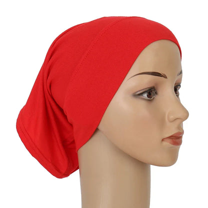 Cotton Modal Inner Hijab Undercap – Soft Stretch Muslim Turban, Islamic Underscarf Bonnet & Tube Cap for Women